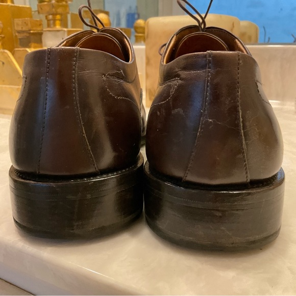 Salvatore Ferragamo Brown Calf Leather Cap Toe Oxford Dress Shoes, Men’s Sz 12 D - Picture 10 of 16